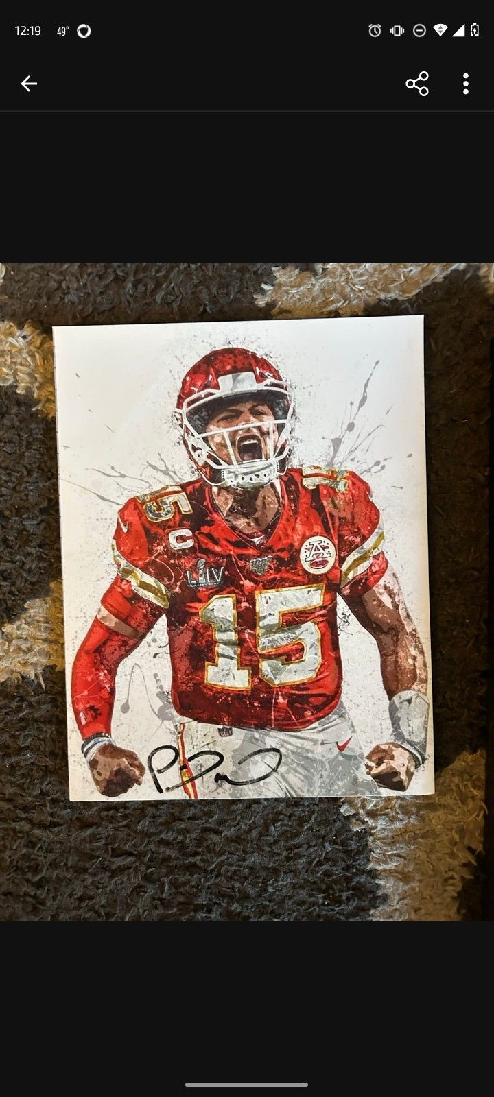 Autographed Pat Mahomes
