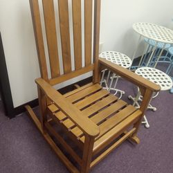 Oversized Wooden Rocking Chair 