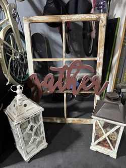Farmhouse Decorations Lanterns Wall Frame