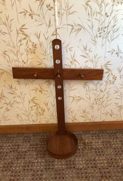 Walnut mini hall tree