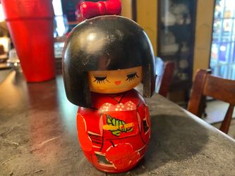 Vintage Wood Japanese doll