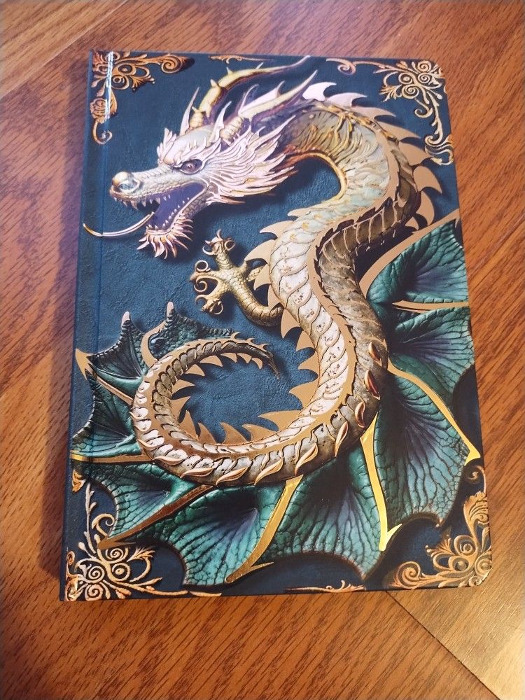 Golden Dragon Hardcover 8.5" x 6" Journal Notebook