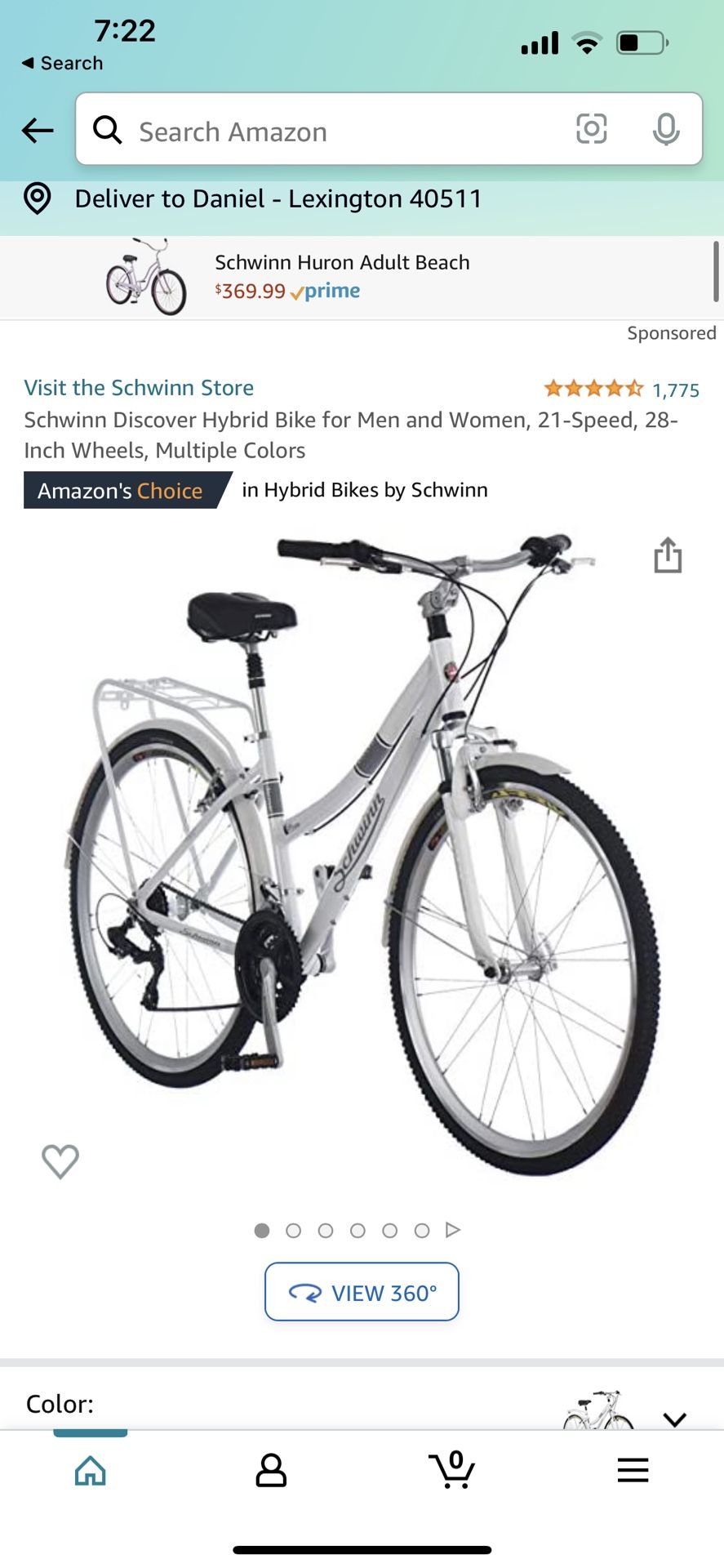 New and assembled, Schwinn Discover Hybrid Bike for Men and Women, 21-Speed, 28-Inch Wheels, Multipl