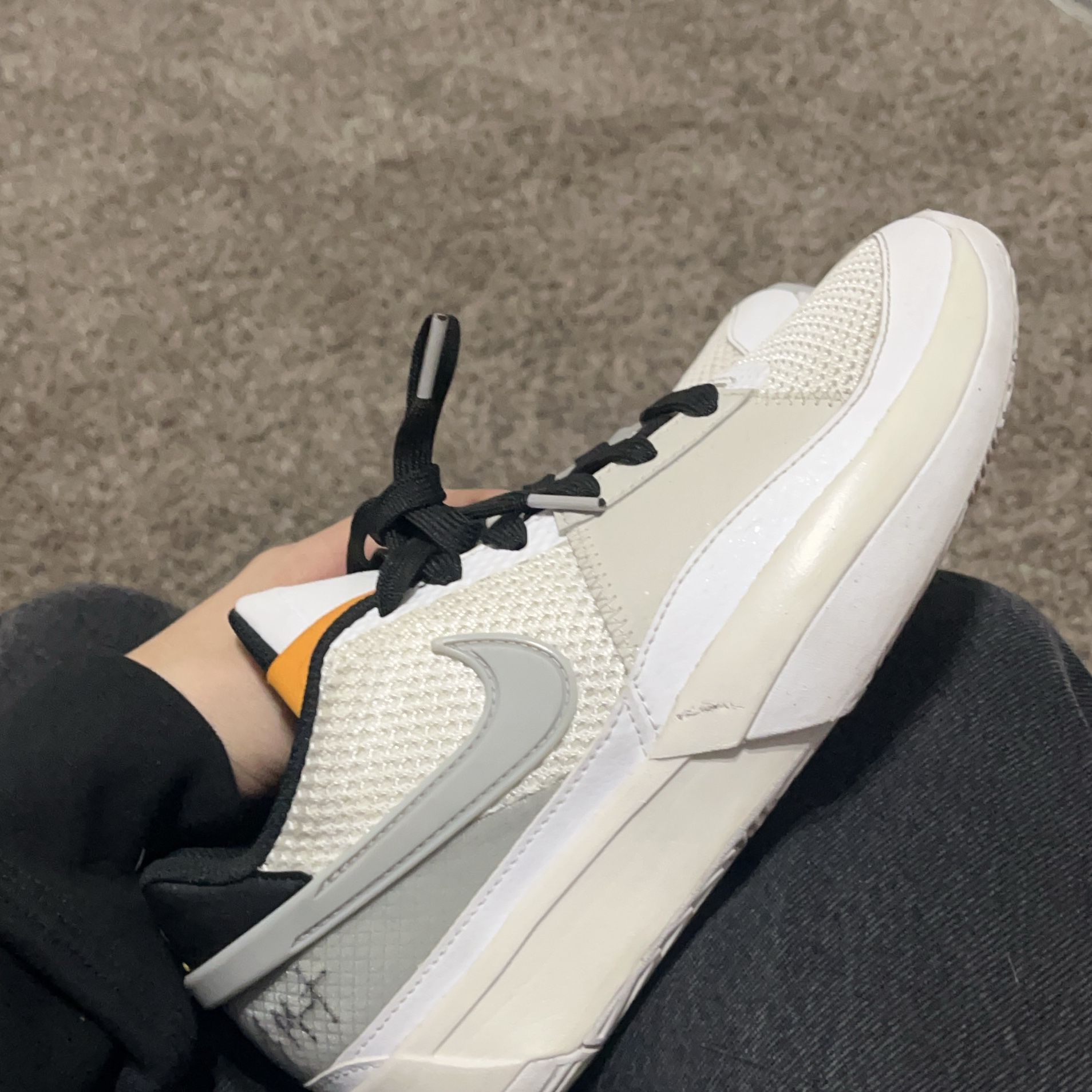 White and Grey Nike Athletic Sneaker