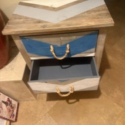 Side Table With Three Drawers 