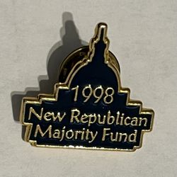 NEW Vintage 1998 Republican Majority Fund Lapel Pin US Political Souvenir Badge