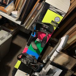 Snowboard And Bindings 146cm Wide Board