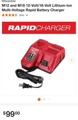 M12/m18  Rapid New Charger . Batteries Sold Separately 