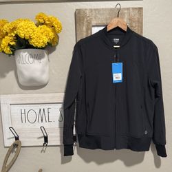 GGBlue luxe sport bomber Jacket in black sz small new w tags 