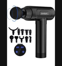 Massage Gun Deep Tissue, Percussion Muscle Massager Gun, 30 Speeds Quiet Handheld Massager for Muscle Neck Back Shoulder , LCD Touch Screen with 10 He