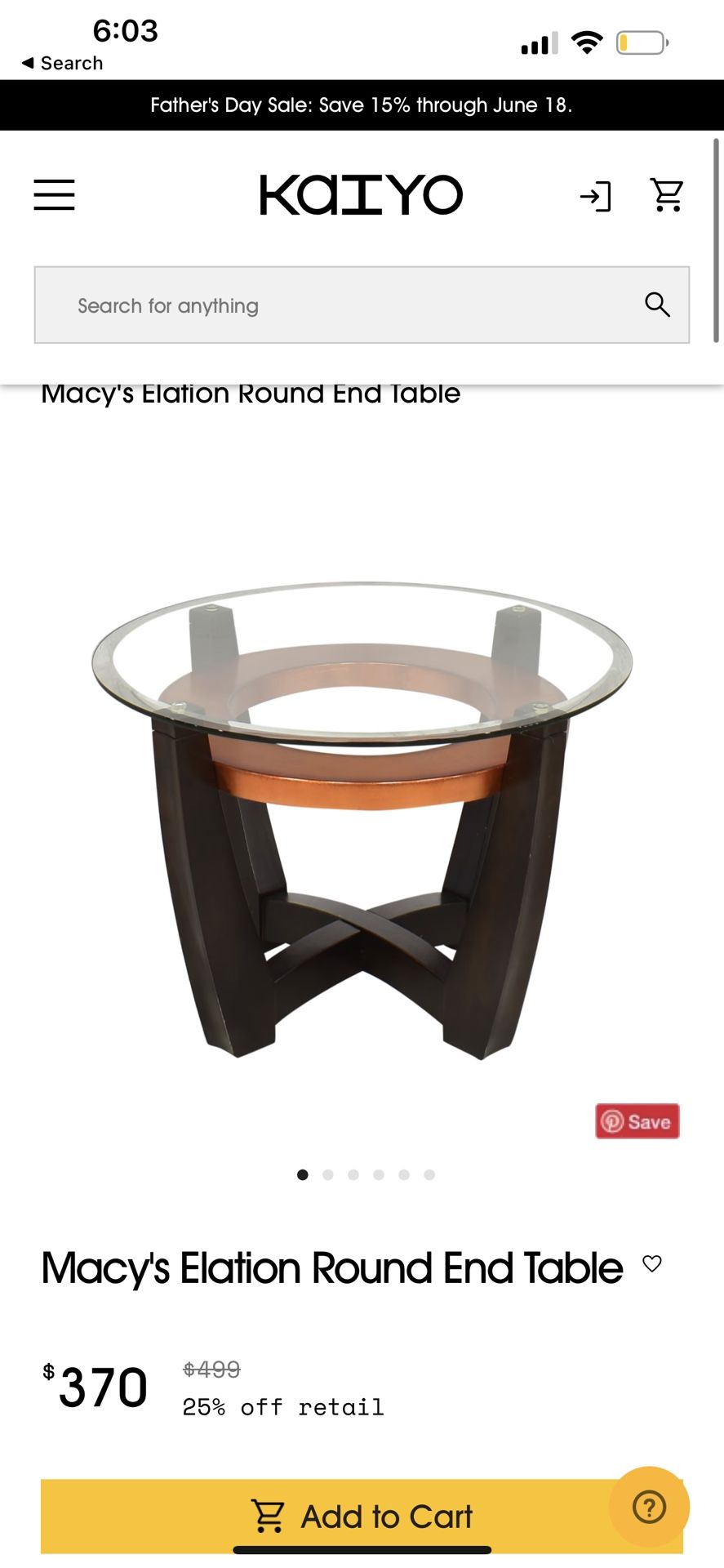 Elation Round Side Table Bought In Macys Set Of Two