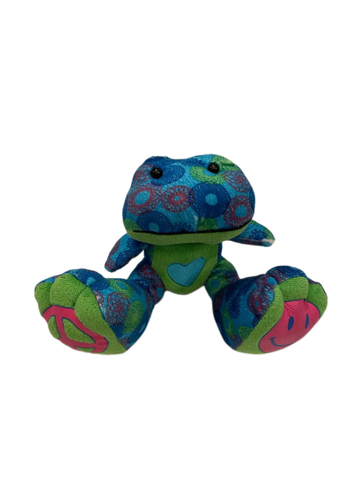 Adorable Plush Psychedelic Peace Frog