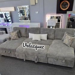 ✅️✅️4-Piece Convertible Sectional
Sleeper Sofa, Chaise Storage, Sofa Storage & USB Port✅️✅️