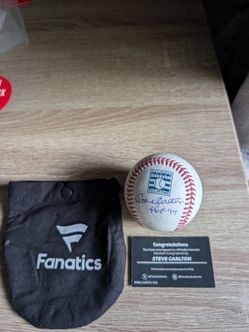 Steve Carlton HOF inscribed autographed baseball