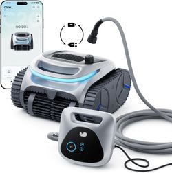 Robotic Pool Cleaner, Corded & Cordless - Hybrid Pool Vacuum Robot, Superior Suction, Smart Navigation, APP Control, Floor/Wall/Waterline, for Above &