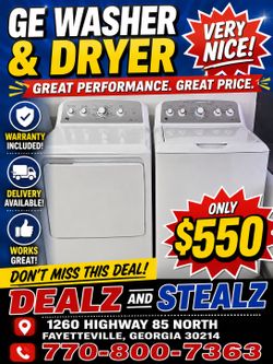 GE Washer & Dryer for Sale