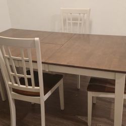 Wood Dining Table With Chairs
