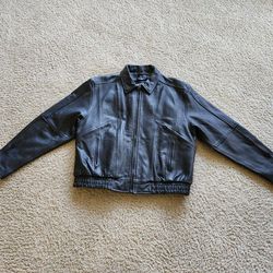 River Road Mens Black Leather Motorcycle Jacket 2XL