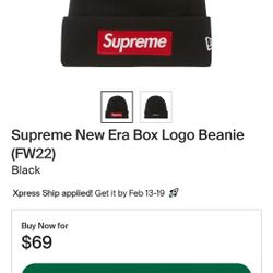 💯 AUTHENTIC BOGO SUPREME BEENIE.BRAND NEW