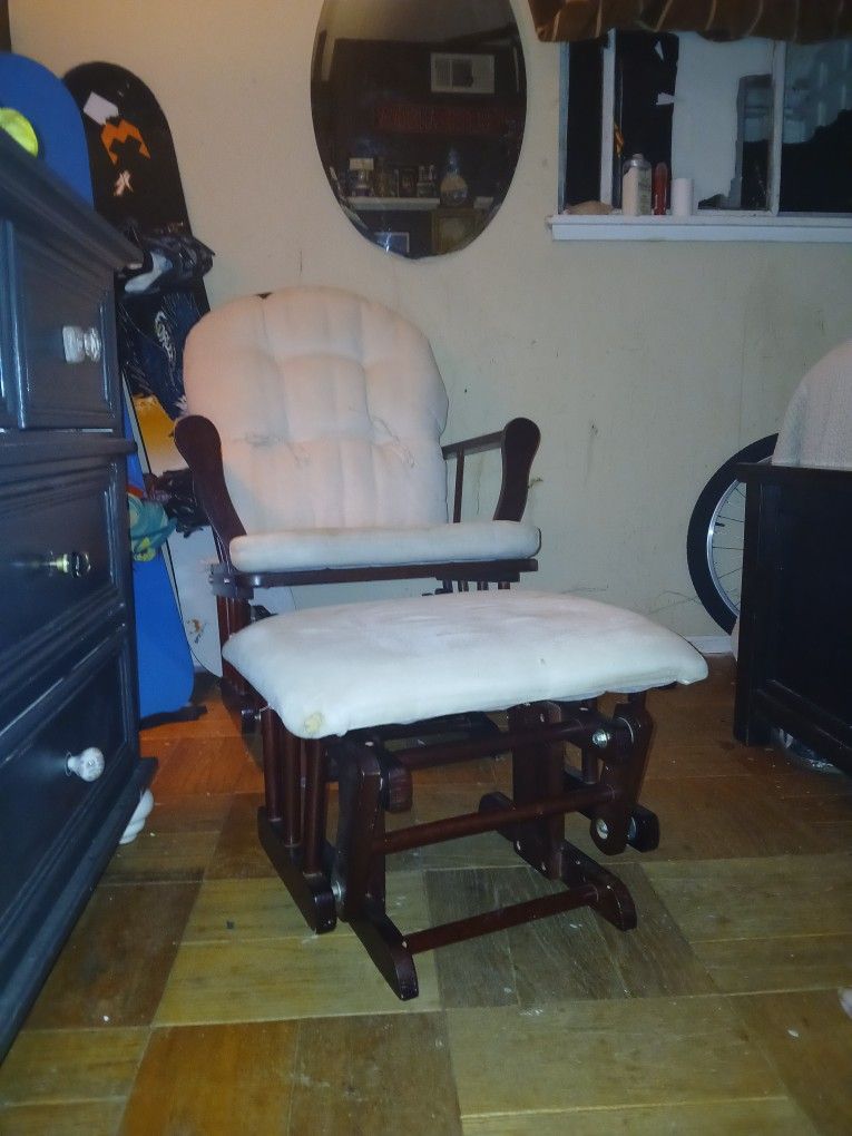 Rocking Chair With Rocking Foot Stool