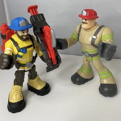 Rescue Heroes Lot Billy Blaze Fire Fighters Fisher Price Action Figures