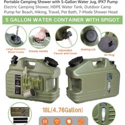 5 Gallon Camping Shower Jug