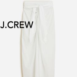 🌞(NEW) (1 AVAILABLE) WOMEN’S J.CREW WHITE 3-WAY CONVERTIBLE BEACH SARONG - SIZES: EXTRA SMALL (MSRP: $69.50)🌞