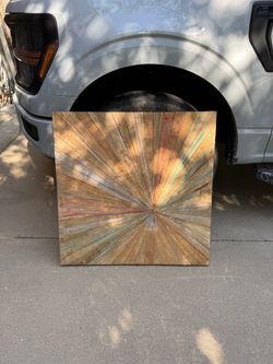 Reclaimed Wood Sunburst Wall Art Panel