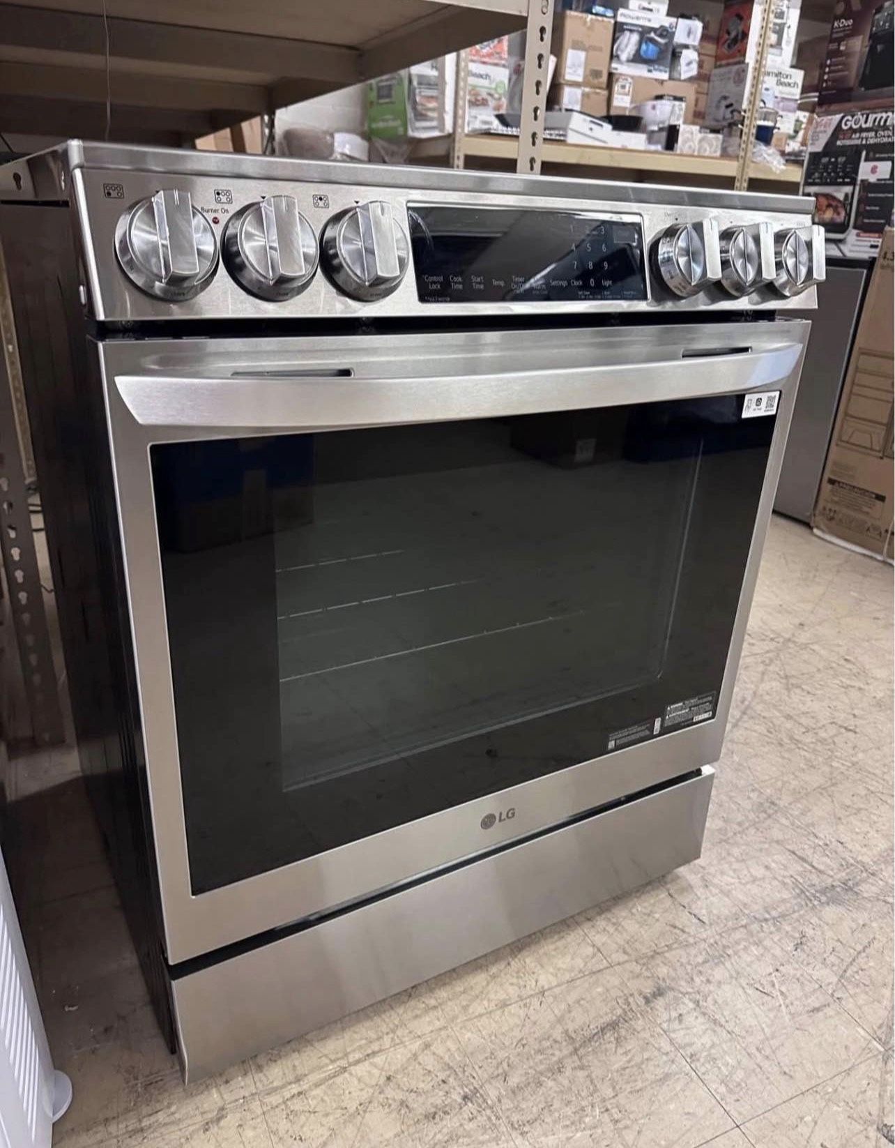 6.3 Cu. Ft. Smart Slide-In Electric Induction True Convection Range with Air Fry - PrintProof Stainless Steel, New ( $50 Down Payment With Finance )