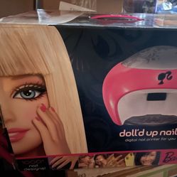 Vtg Barbie Nail Printer 