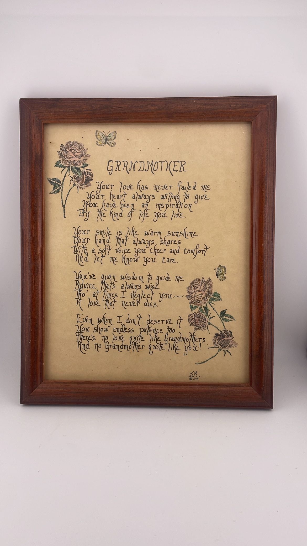 Vintage Grandmother Quote Picture With Frame
