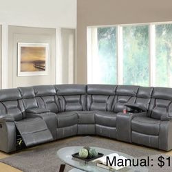 Recliner sectional sofa
