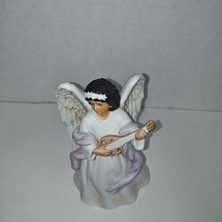 Vintage HOMCO Decor Angel Musician Ethnic Figurine Playing The Mandolin #8867