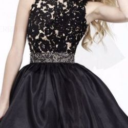 Beautiful Black & Nude Dress (Prom/Evening)