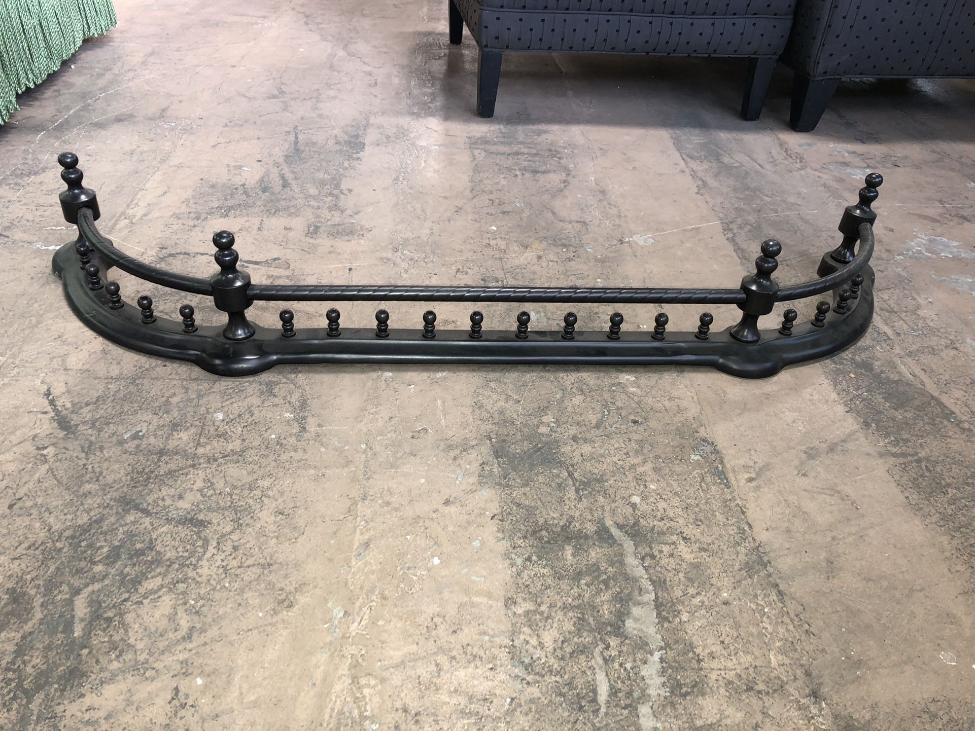 Antique Style Fireplace Fender Pewter Finish