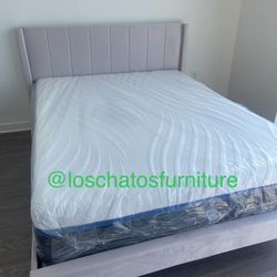 Queen Size Bed Frame With Mattress 