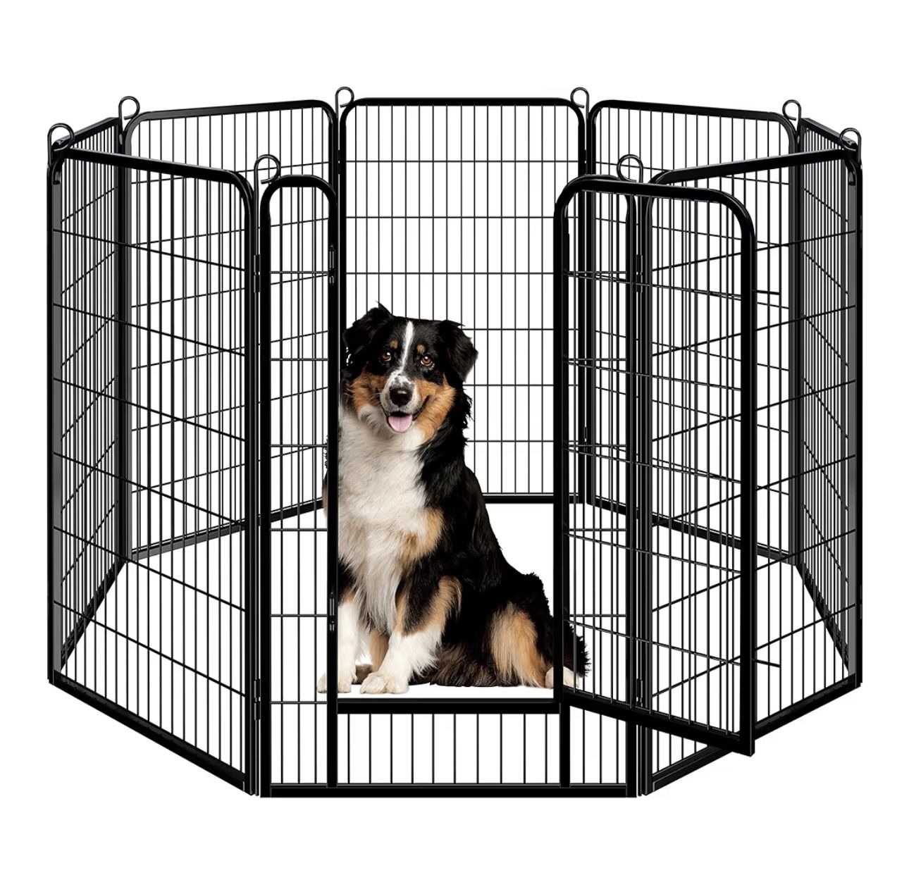 Dog Playpen Outdoor, 47 inch 8 Panels Dog Pen Indoor Heavy Duty Puppy Exercise Pen Metal Pet Fence for RV Camping/Yard/Garden