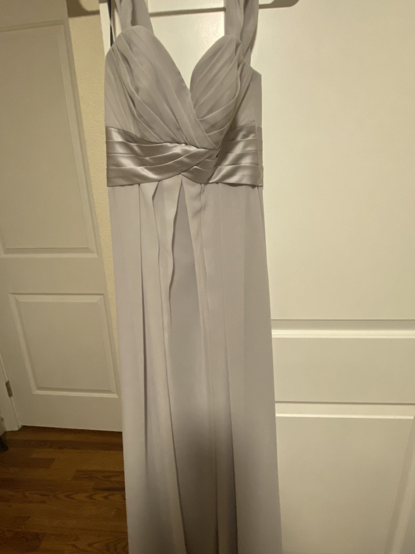 Formal Long Gray Bridesmaid Dress