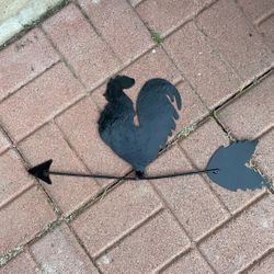 Farmhouse Rustic Rooster Metal Weathervane 20”x10”