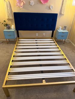 Full size bed and headboard