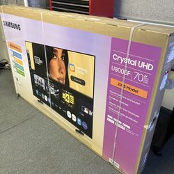 New 70” Samsung Crystal UHD Smart TV 2025 Model U8000F