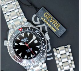 GEVRIL MENS DIVING WATCH NEW BOX PAPERS 43MM AUTOMATIC  IN NORWALK 