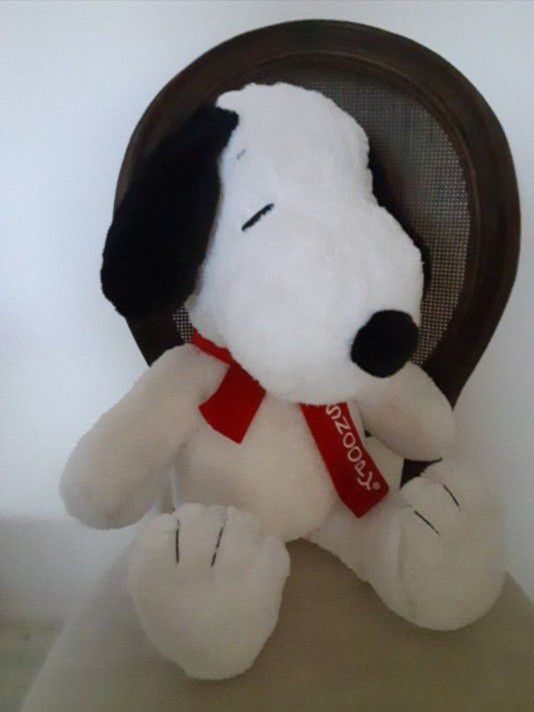 Large 30" Peanuts Snoopy Christmas Scarf Plush Stuffed Doll