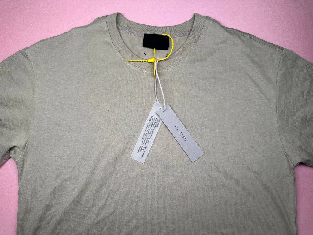 ESSENTIAL FEAR OF GOD FG7C BEIGE T SHIRT CLOTHES MEN SIZE XL A5