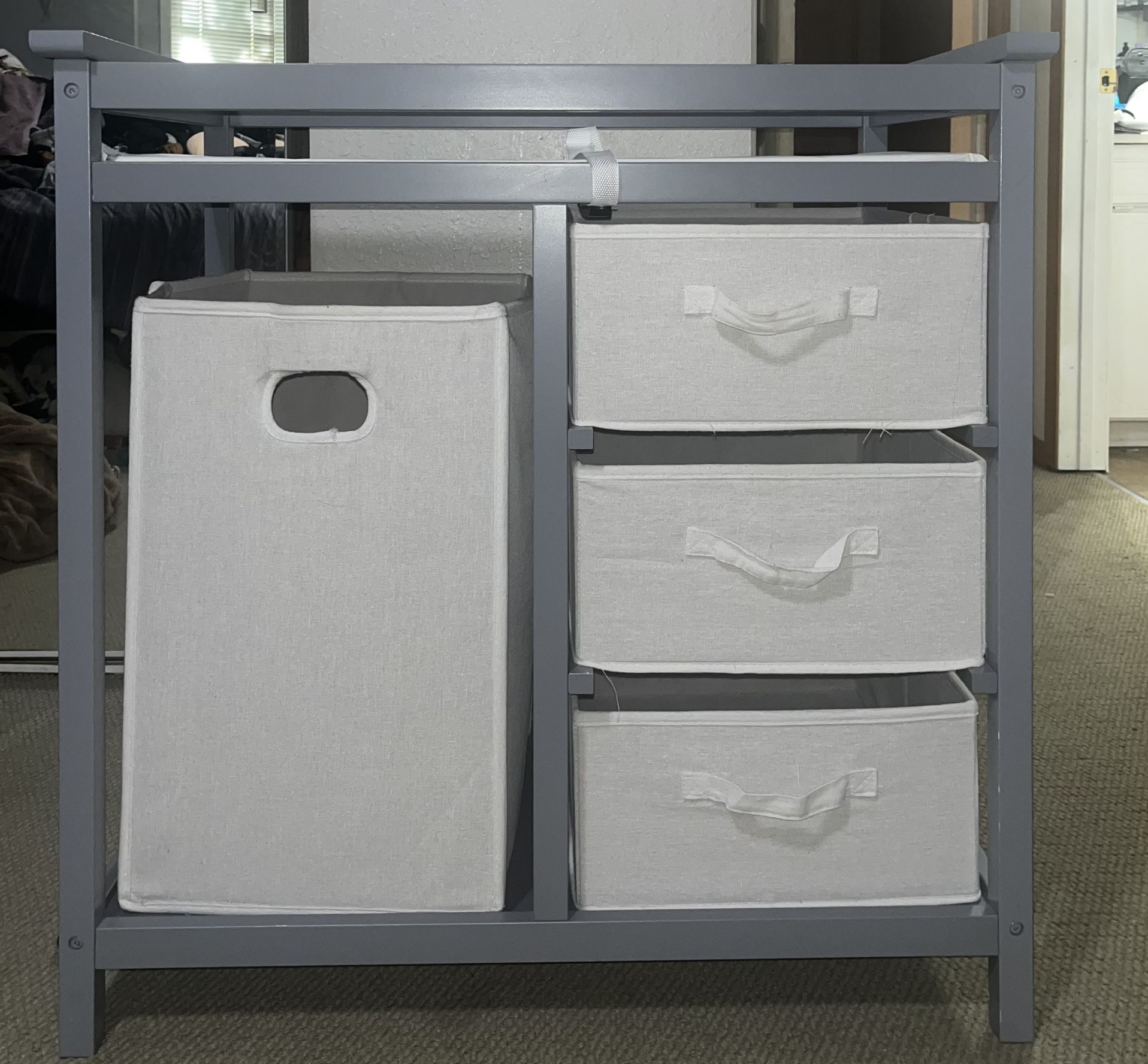 Baby Changing Table With Drawers & Hamper