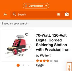 70-Watt, 120-Volt Digital Corded Soldering Station with Precision Iron