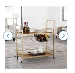 New in Box - FirsTime & Co. Francesca Gold Bar Cart