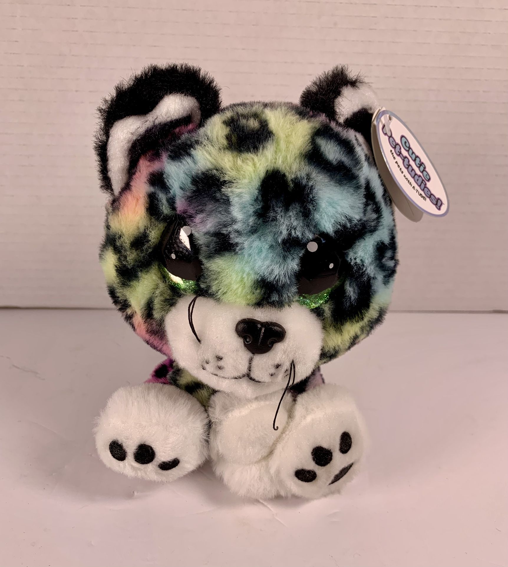 Cutie Pet-tudies LaLa Leopard Plush Cat Rainbow