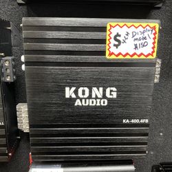 New Display Model Kong Audio 4 - Channel Full Range High Power Amplifier  $150 ( 1 Available)