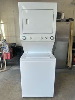 Washer and Dryer Stackable 27” Frigidaire (FREE DELIVERY & INSTALLATION) 2 months warranty